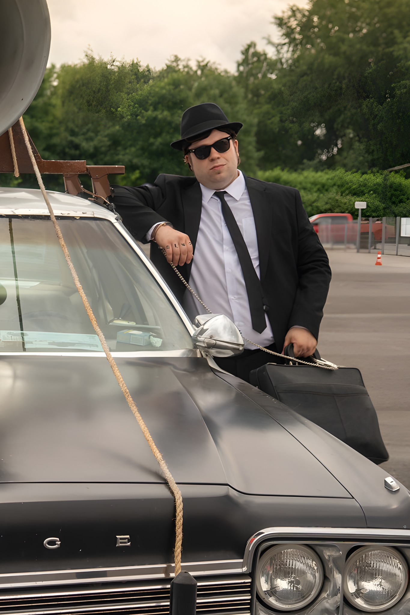 Elwood Blues and The Blues Mobil